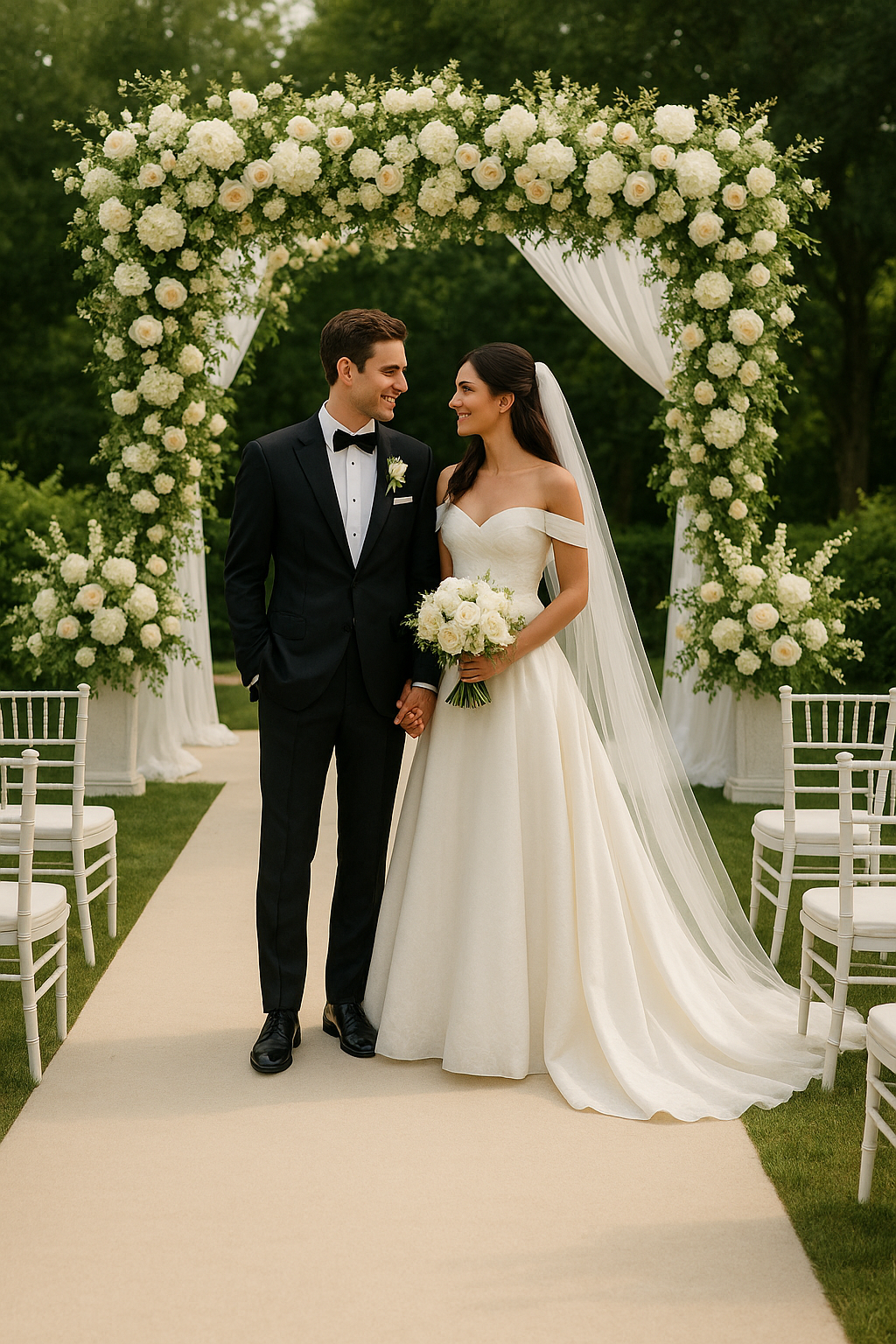 Beautiful wedding celebration with live music and entertainment